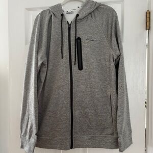 Eddie Bauer Heather Gray Full-Zip Jacket